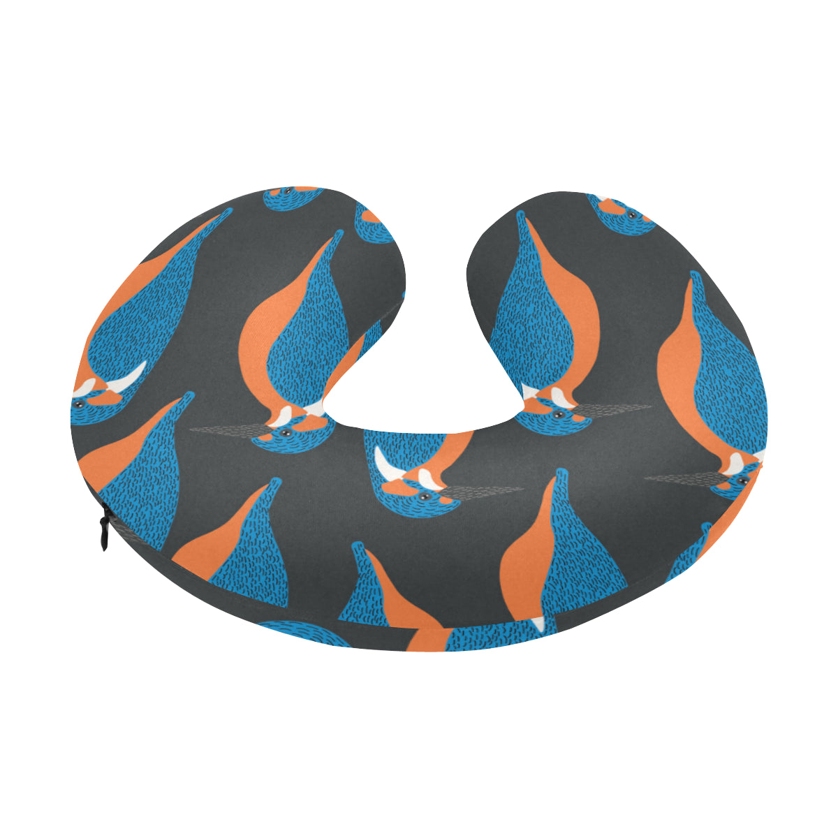 Kingfisher Pattern Print Design 03 U-Shaped Travel Neck Pillow