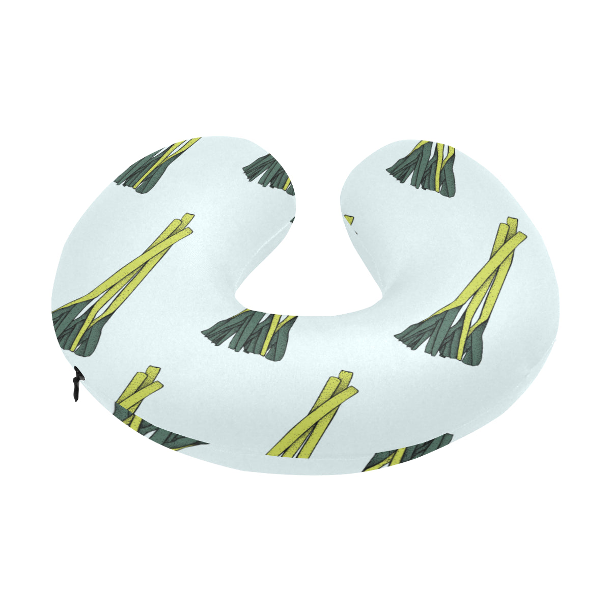 Leek Pattern Print Design 03 U-Shaped Travel Neck Pillow