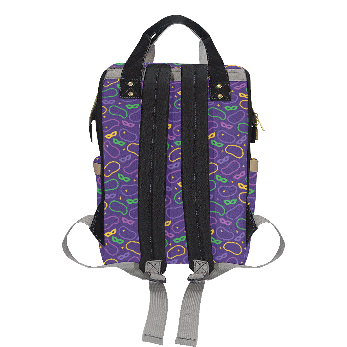 Mardi Gras Pattern Print Design 04 Diaper Bag Backpack