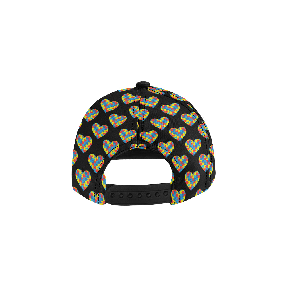 Autism Awareness Heart Design Print Snapback Cap