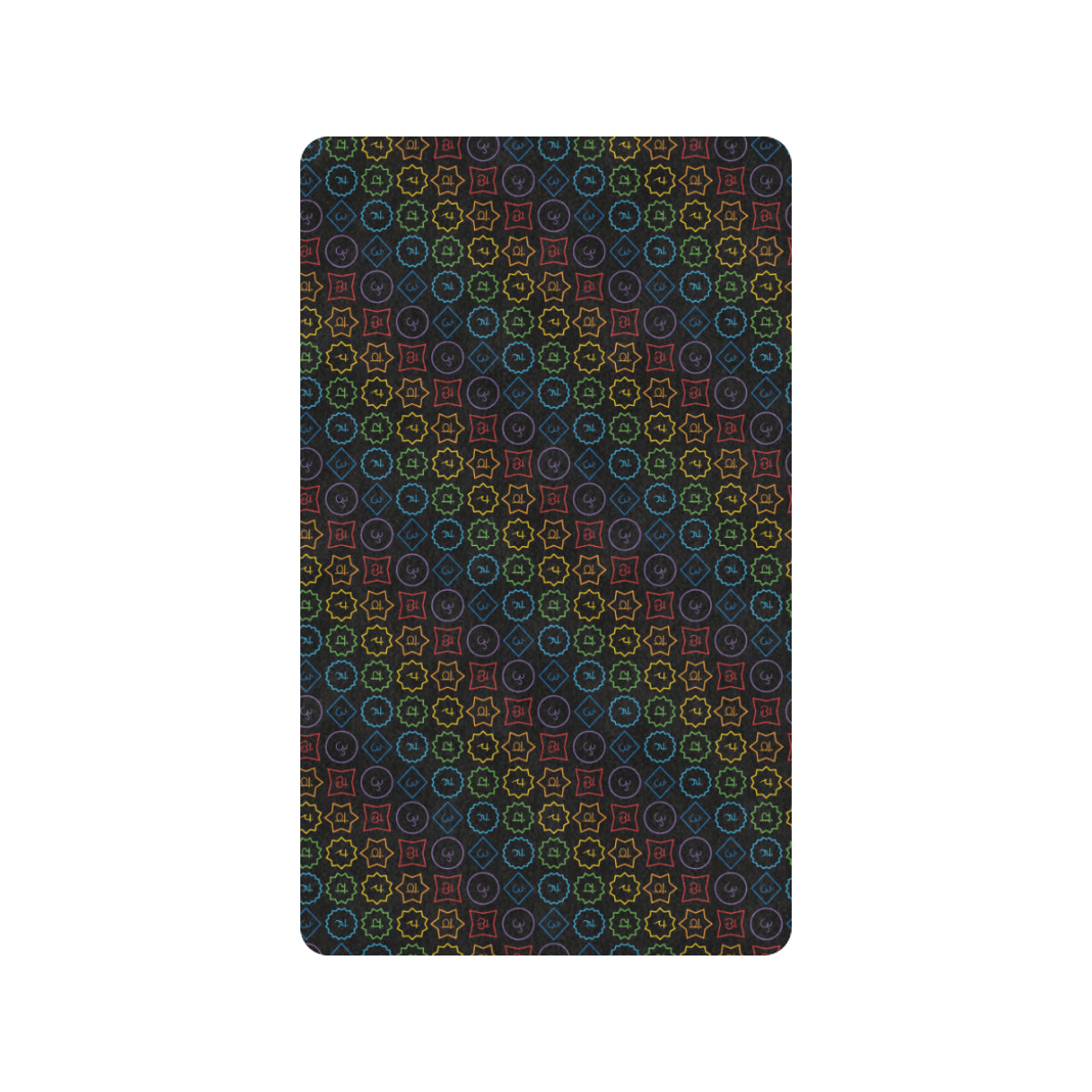 Chakra Colorful Symbol Pattern Rubber Doormat