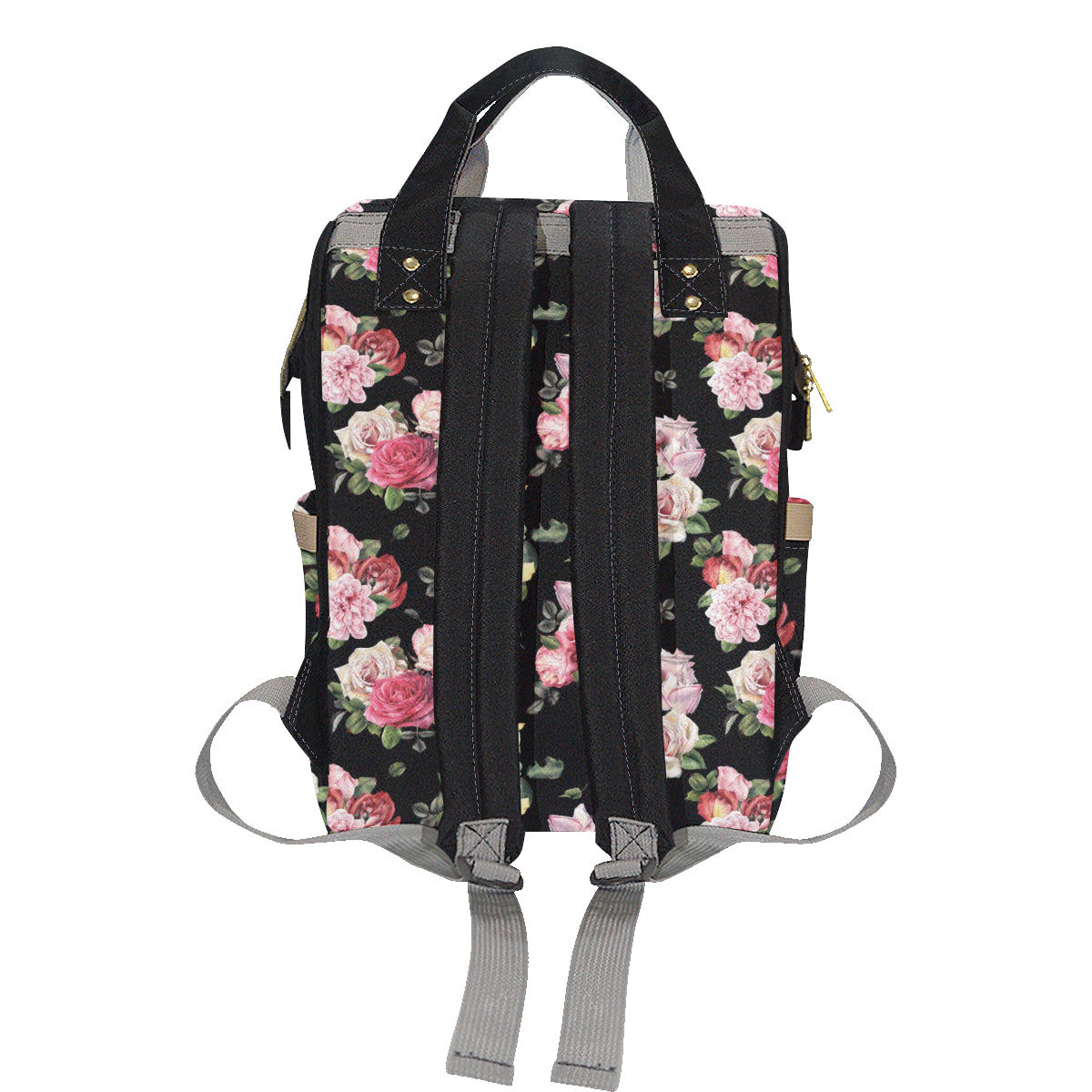 Rose Pattern Print Design RO010 Diaper Bag Backpack