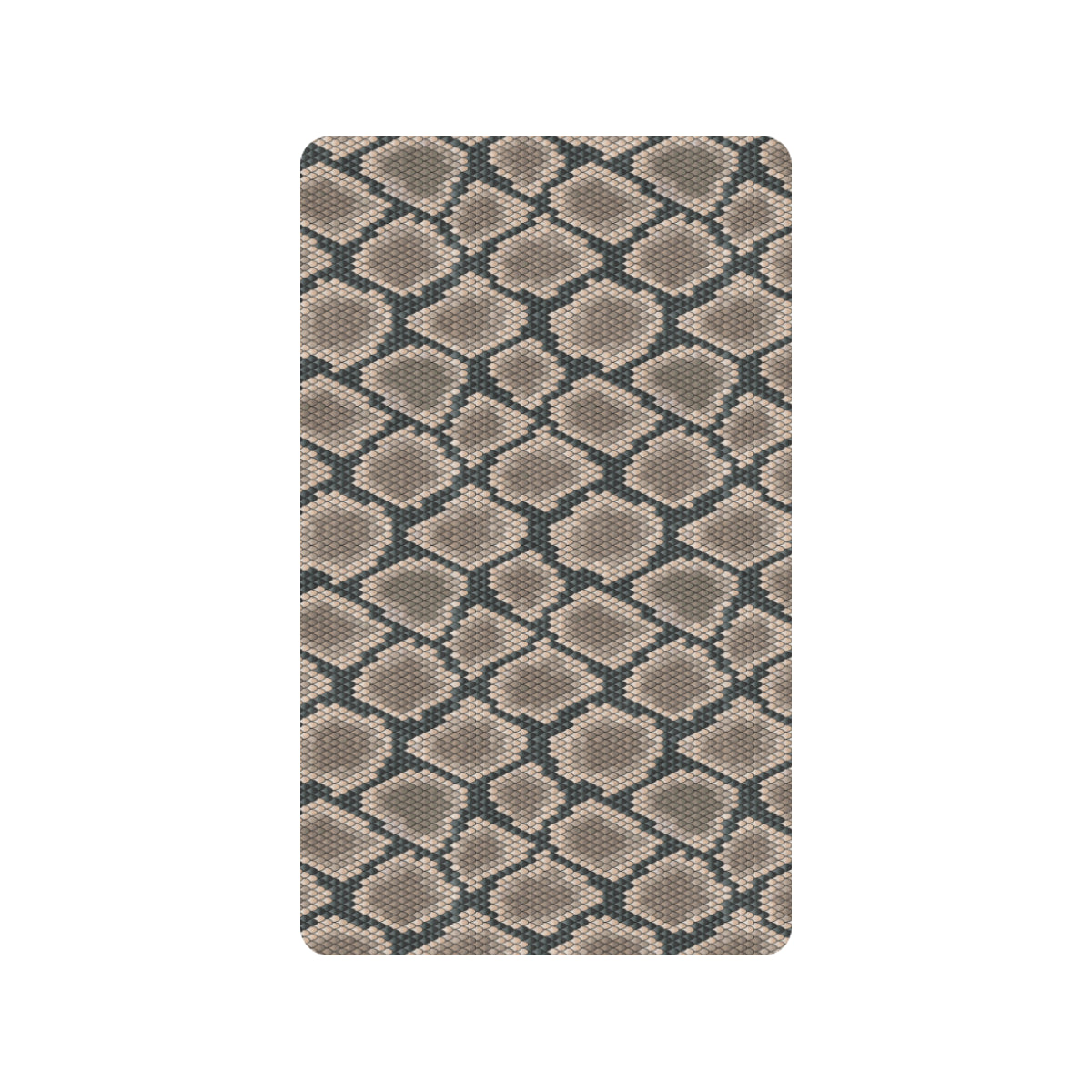 Snake Skin Design Print Rubber Doormat