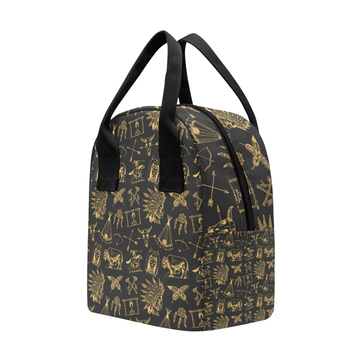American indian Gold Style Insulated Lunch Bag