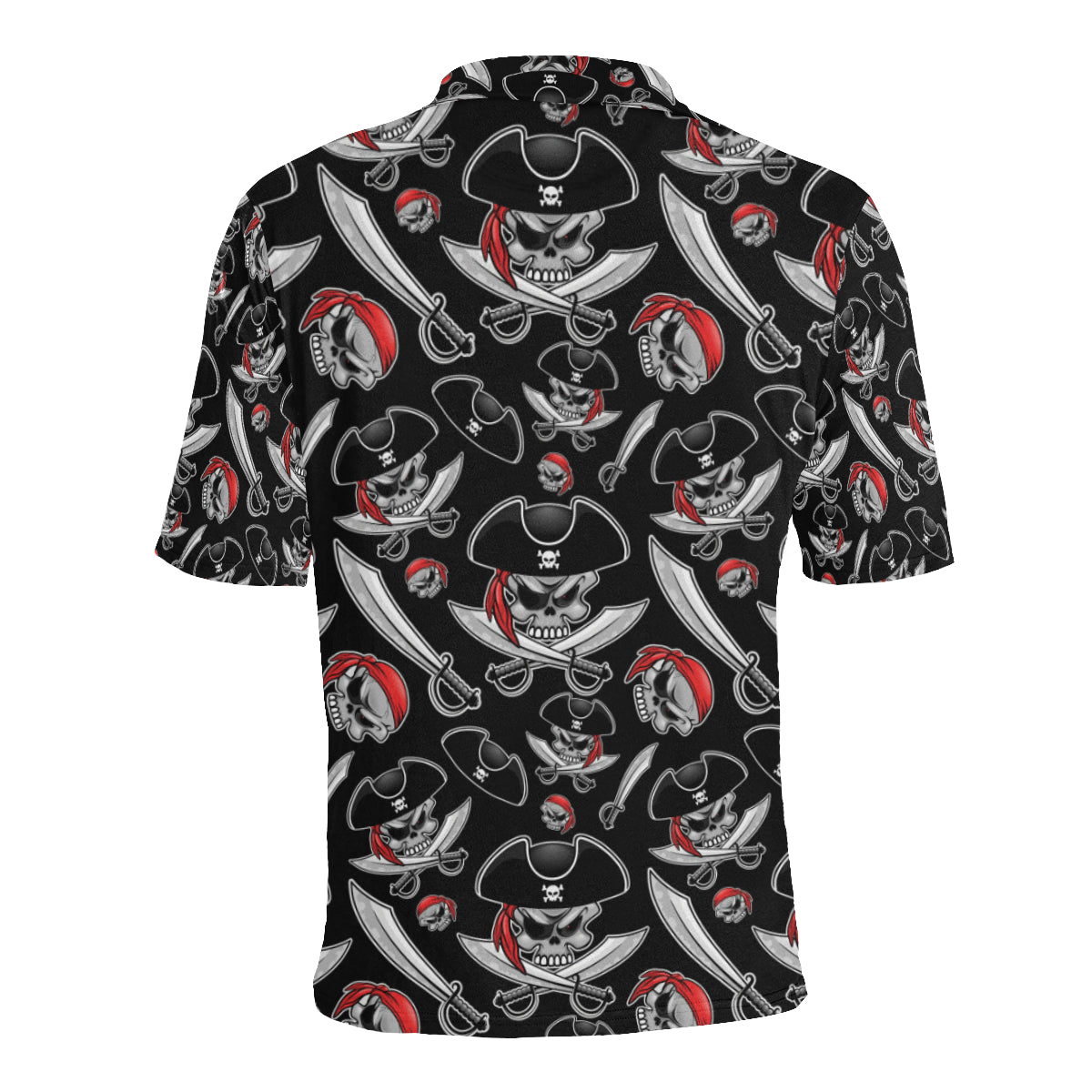 Pirate Pattern Print Design A05 Men Polo Shirt