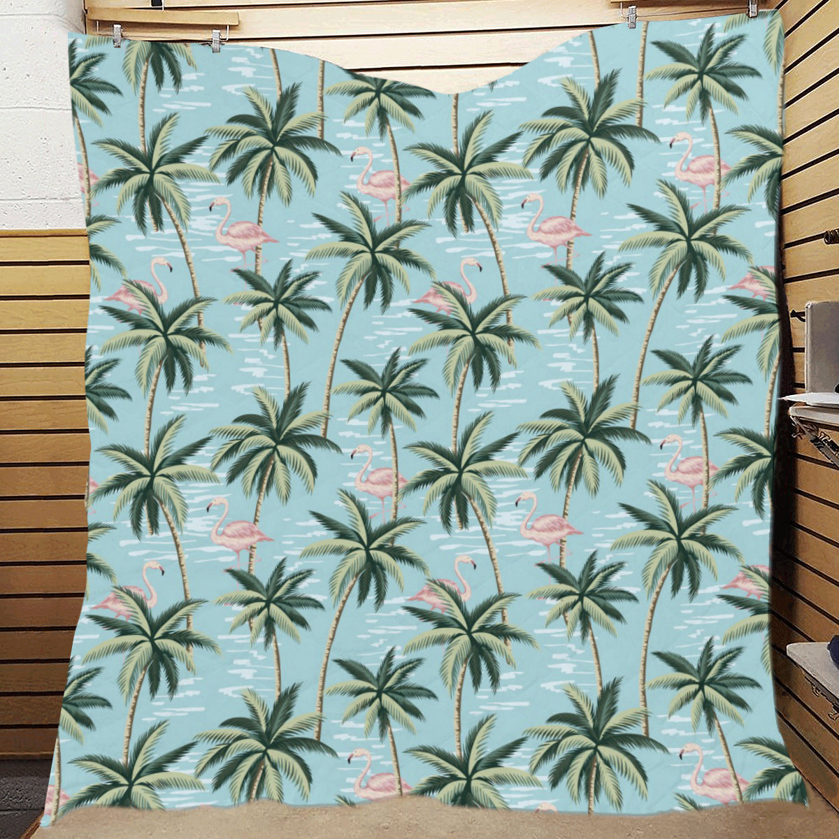 Palm Tree Pattern Print Design PT05 Premium Quilt