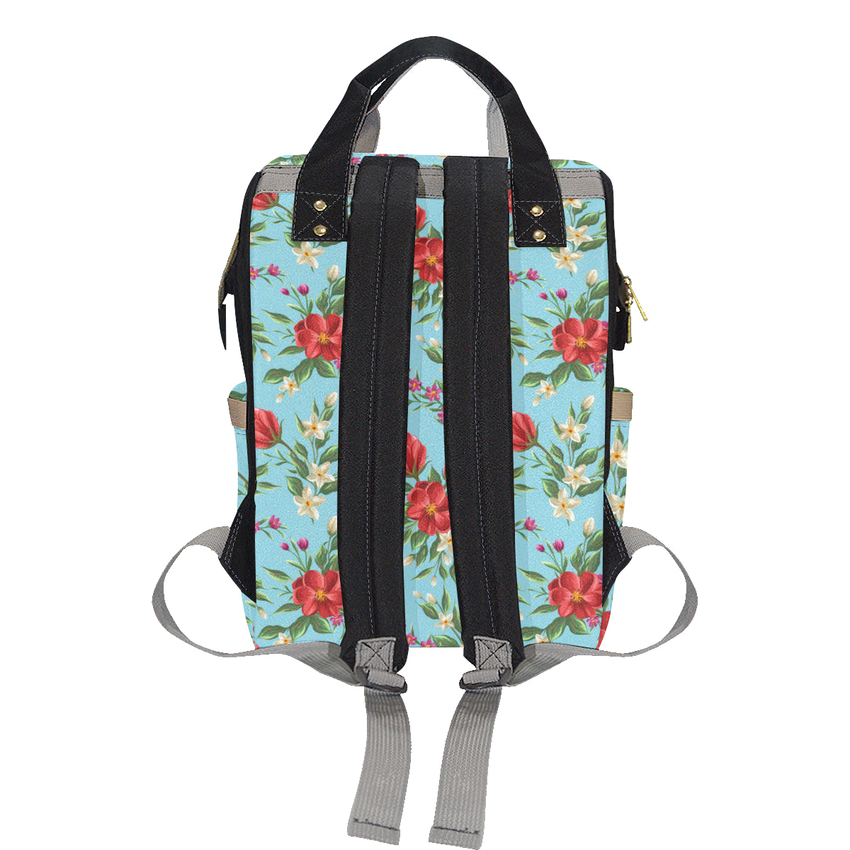 Summer Floral Pattern Print Design SF011 Diaper Bag Backpack