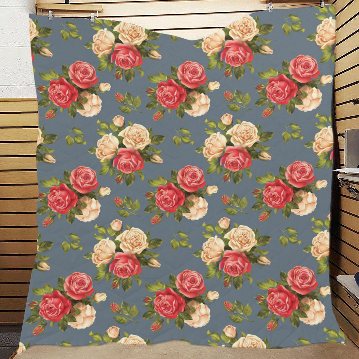 Rose Pattern Print Design RO017 Premium Quilt