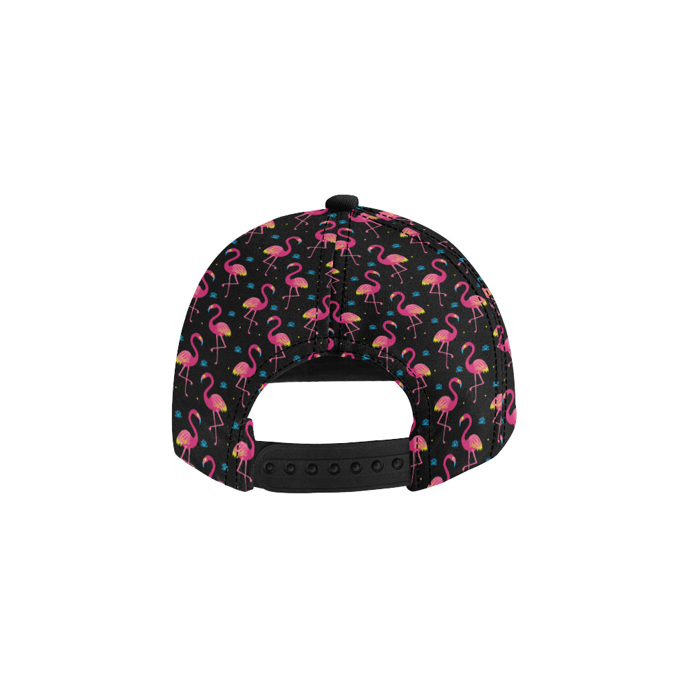 Flamingo Pink Neon Print Pattern Snapback Cap