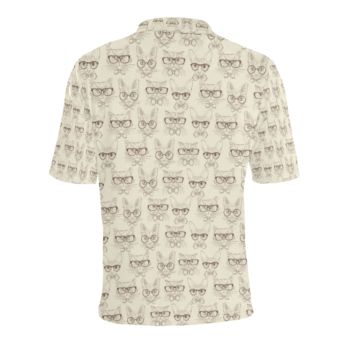 Cat Pattern Print Design 02 Men Polo Shirt