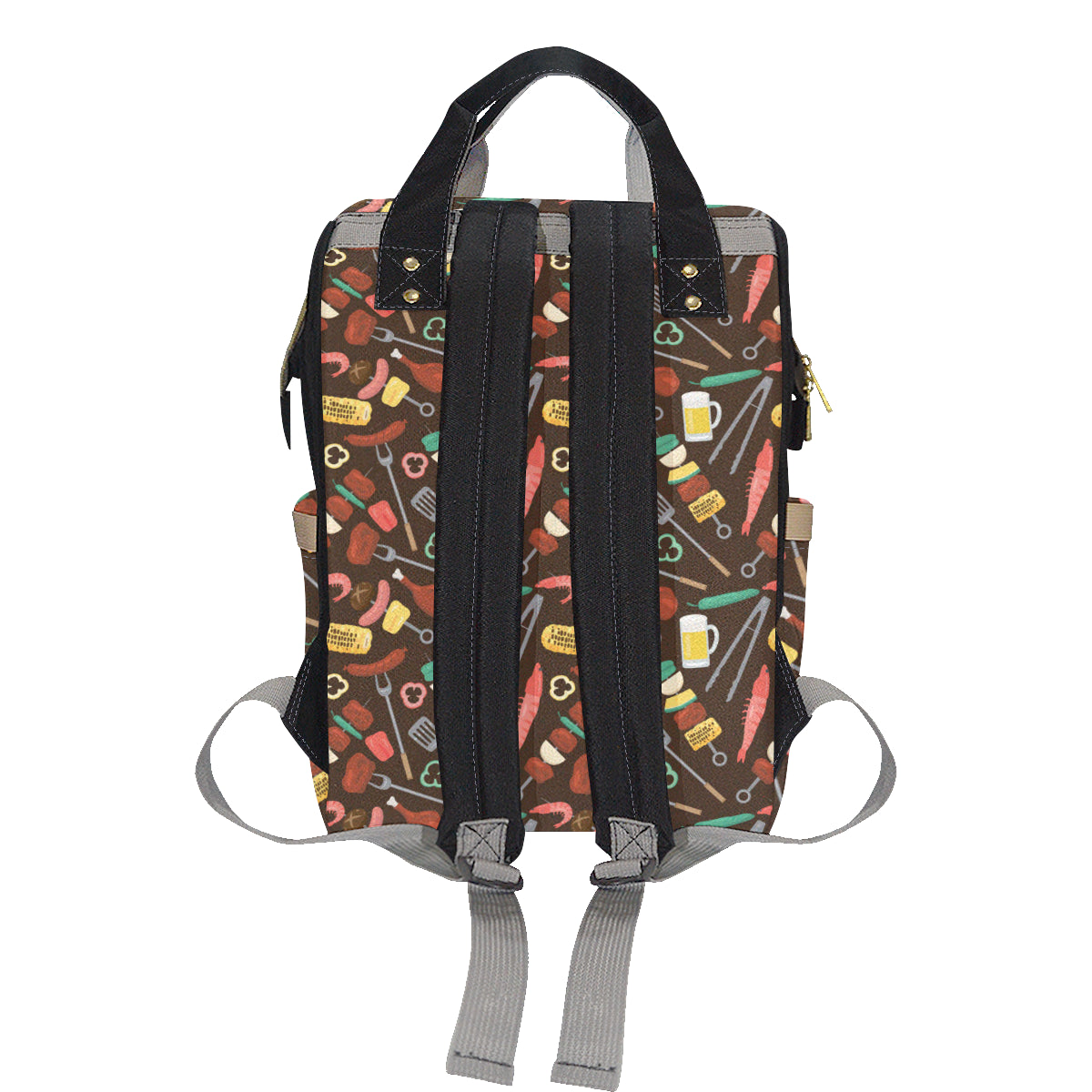 Barbecue Pattern Print Design 05 Diaper Bag Backpack