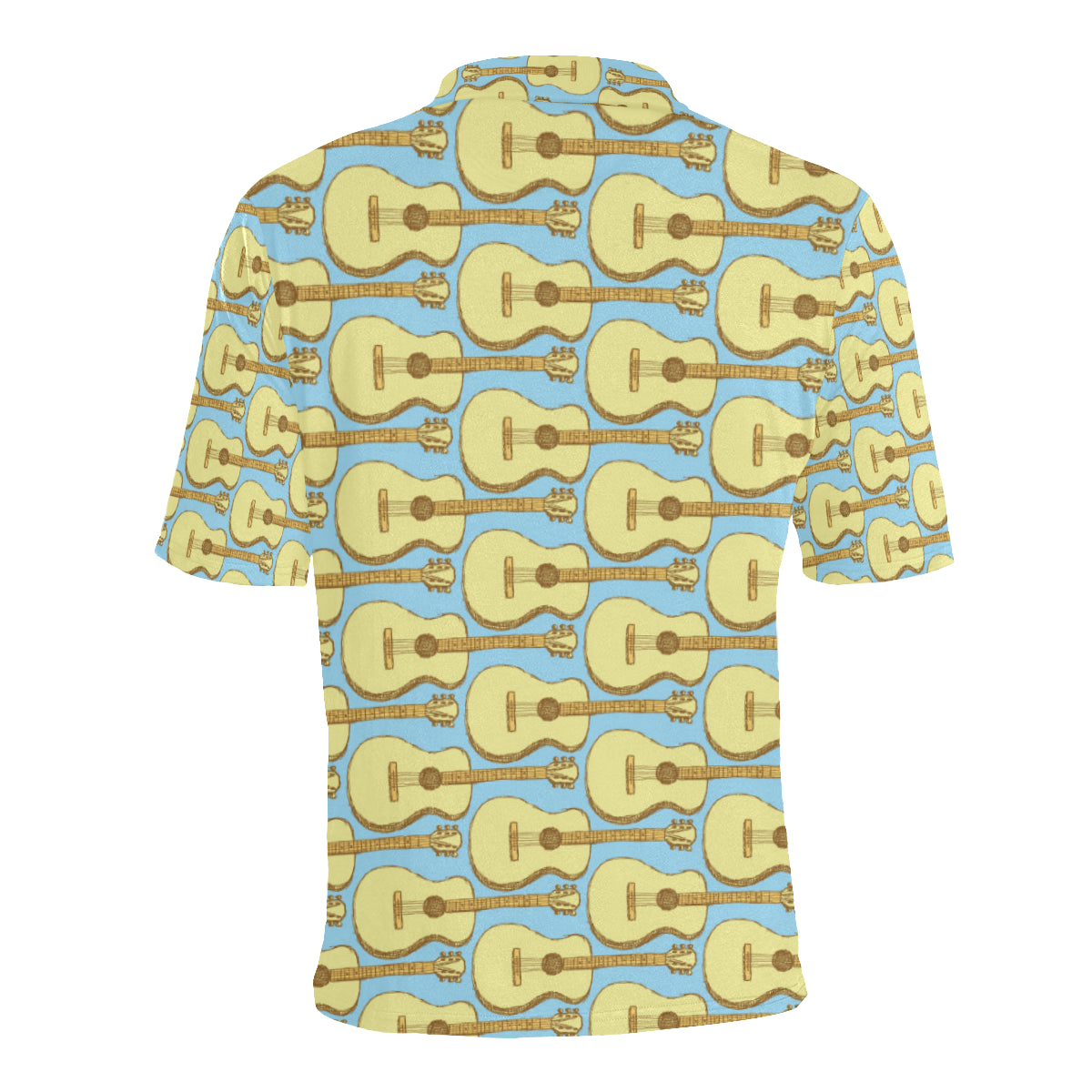 Acoustic Guitar Pattern Print Design 03 Men Polo Shirt