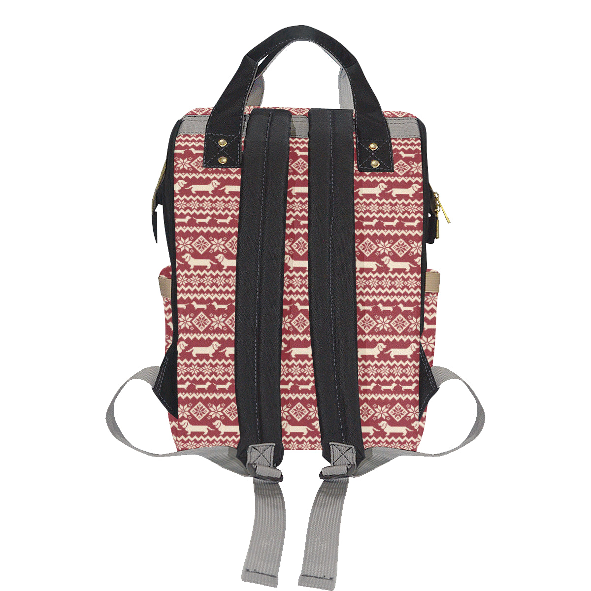 Dachshund Pattern Print Design 09 Diaper Bag Backpack