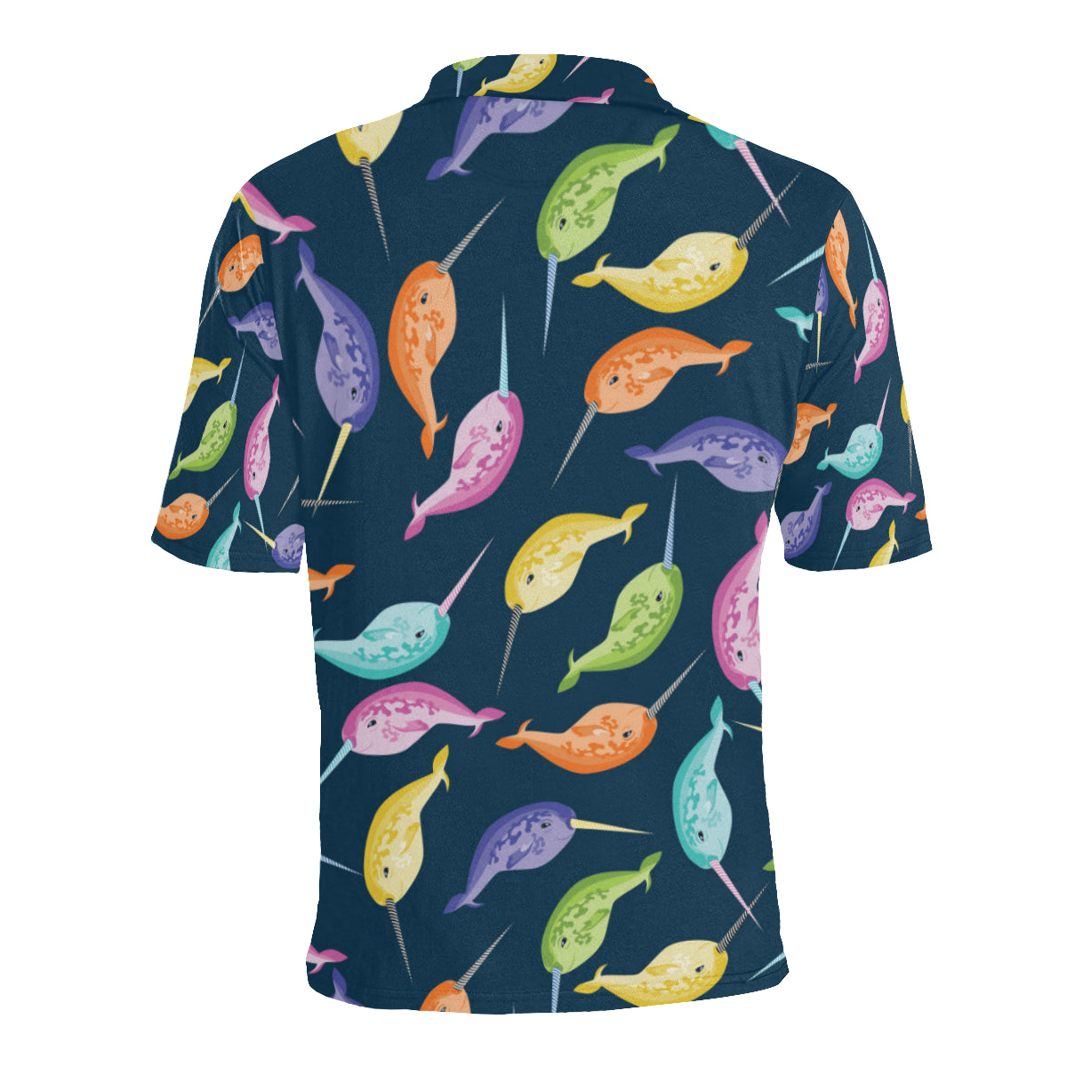 Narwhal Colorful Pattern Print Design 03 Men Polo Shirt