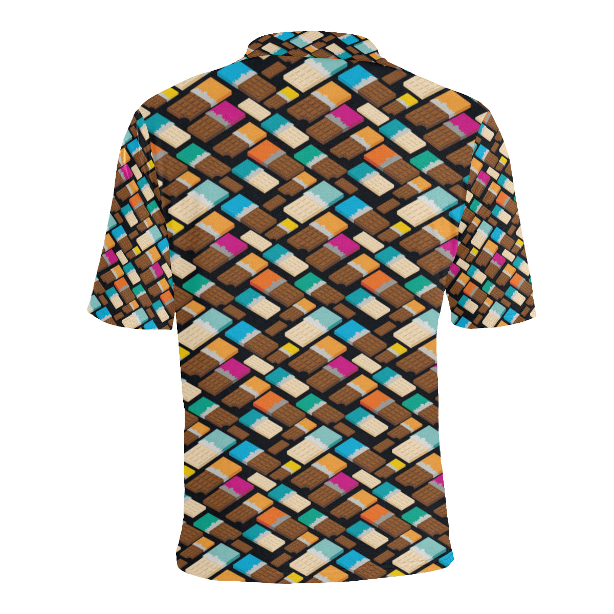 Chocolate Pattern Print Design 02 Men Polo Shirt