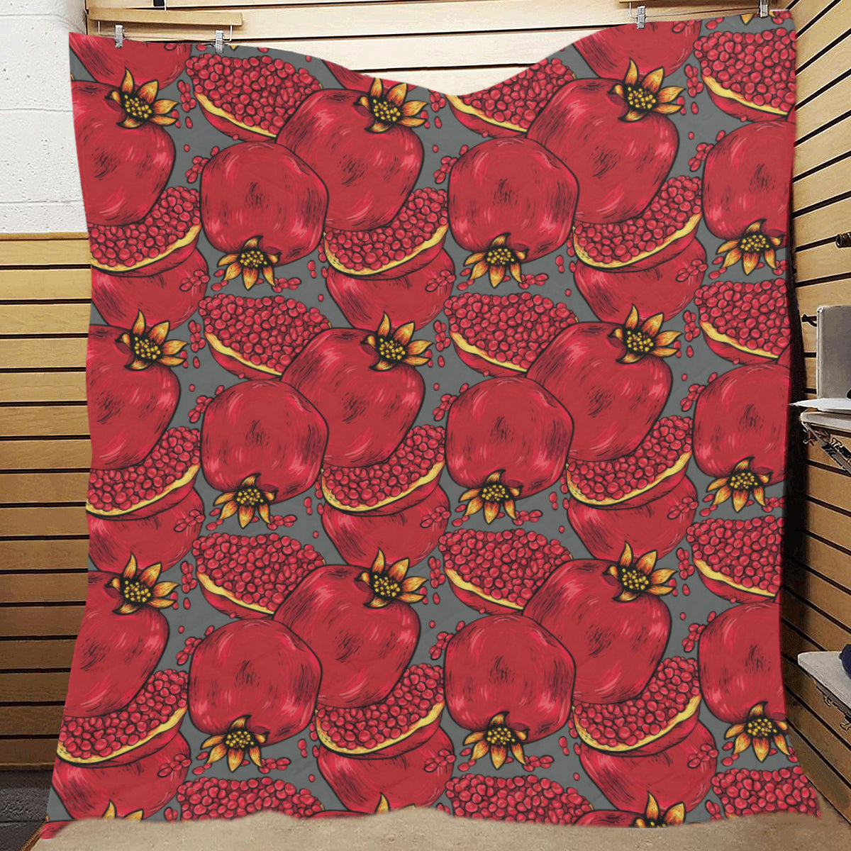 Pomegranate Pattern Print Design PG05 Premium Quilt