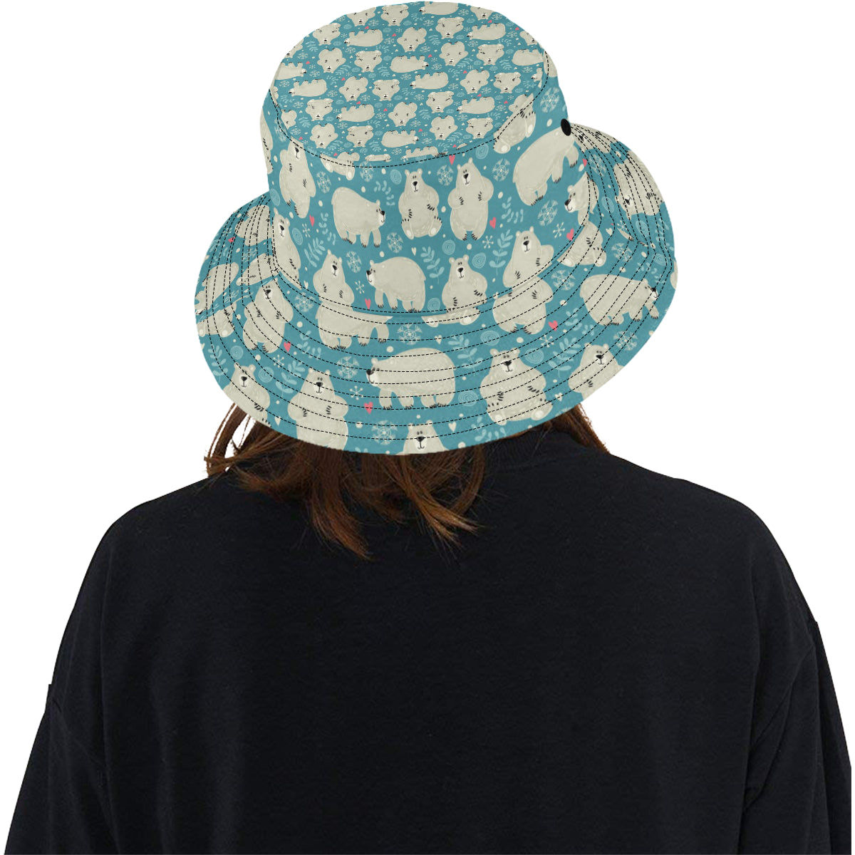 Bear Pattern Print Design BE04 Unisex Bucket Hat