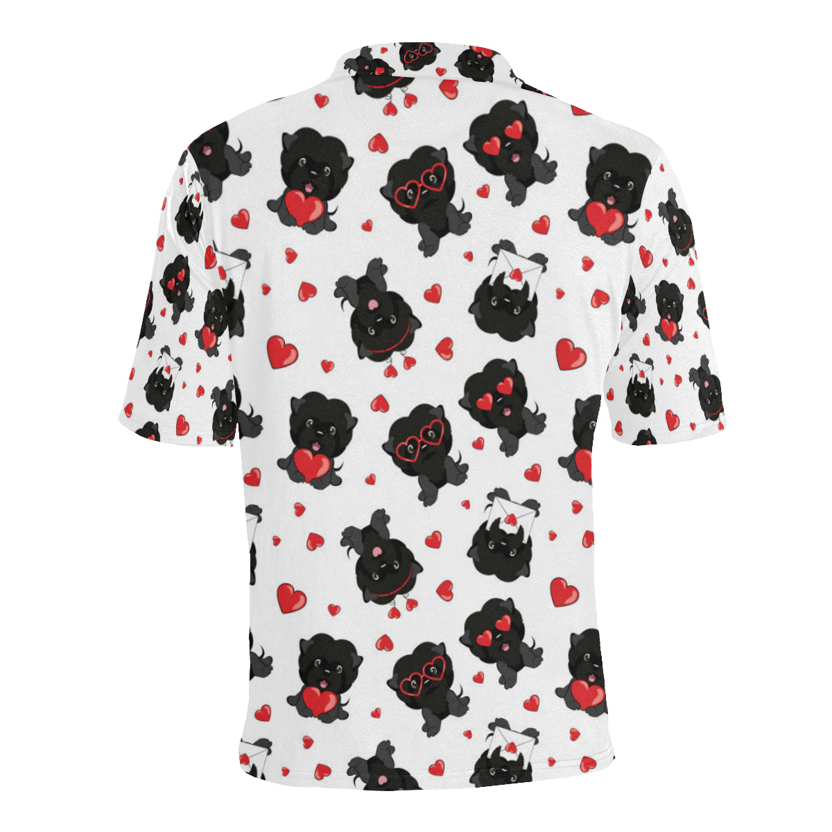 Affenpinscher Pattern Print Design 01 Men Polo Shirt