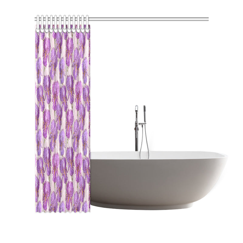 Iris Pattern Print Design IR05 Shower Curtain