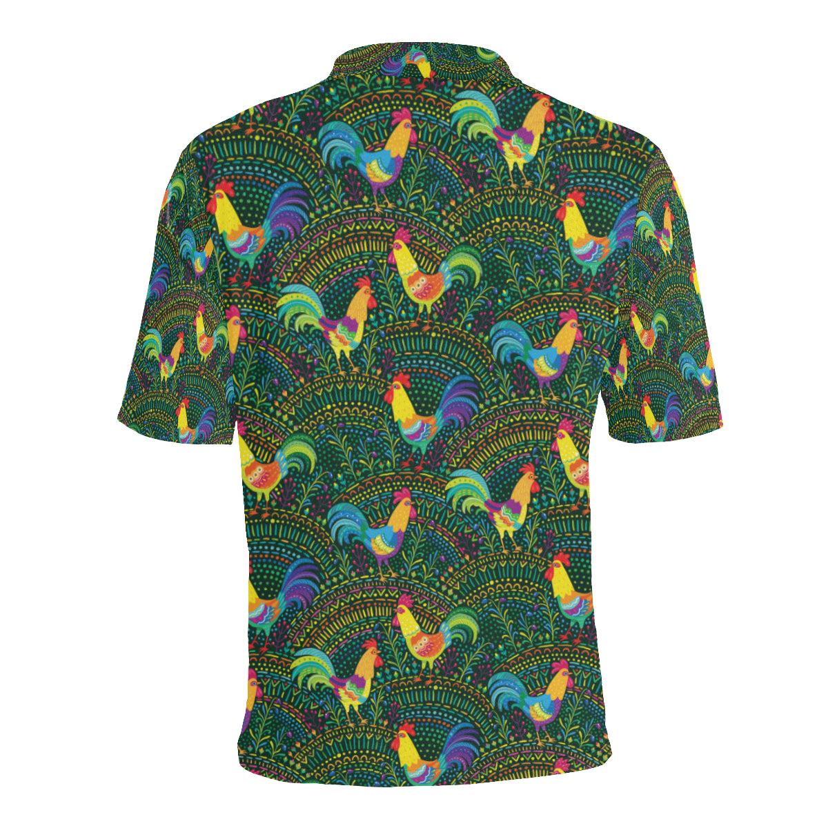 Rooster Pattern Print Design A01 Men Polo Shirt