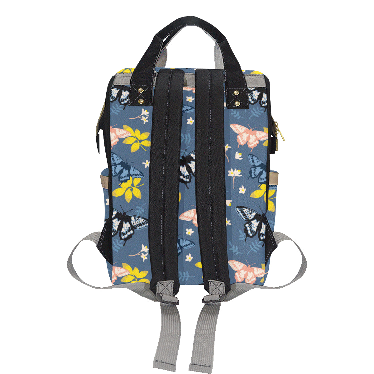 Monarch Butterfly Pattern Print Design 02 Diaper Bag Backpack