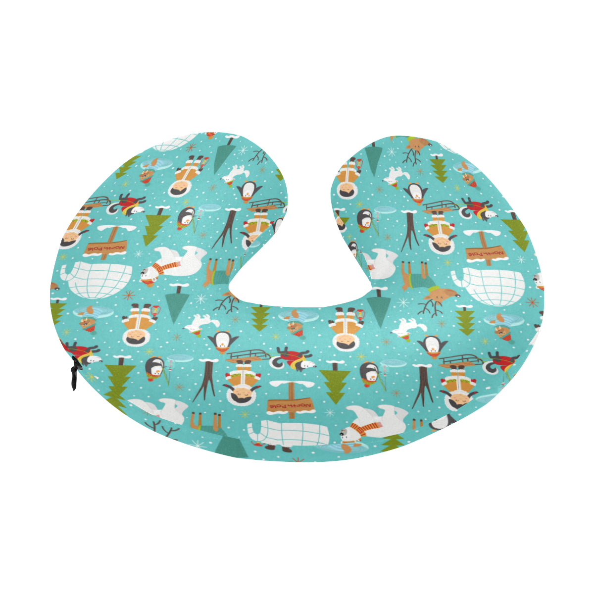 Eskimo Pattern Print Design 01 U-Shaped Travel Neck Pillow