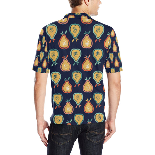 Pear Pattern Print Design PE03 Men Polo Shirt