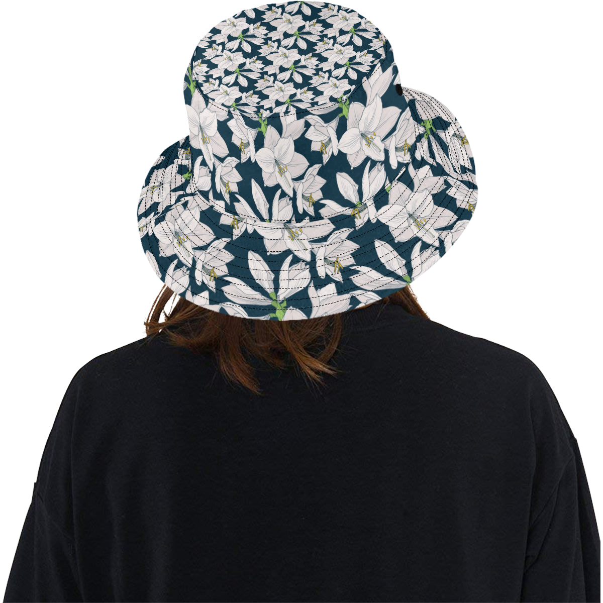 Amaryllis Pattern Print Design AL02 Unisex Bucket Hat