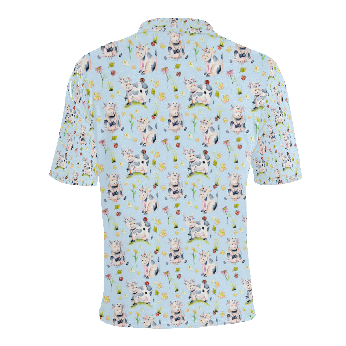 Cow Happy Pattern Print Design 05 Men Polo Shirt