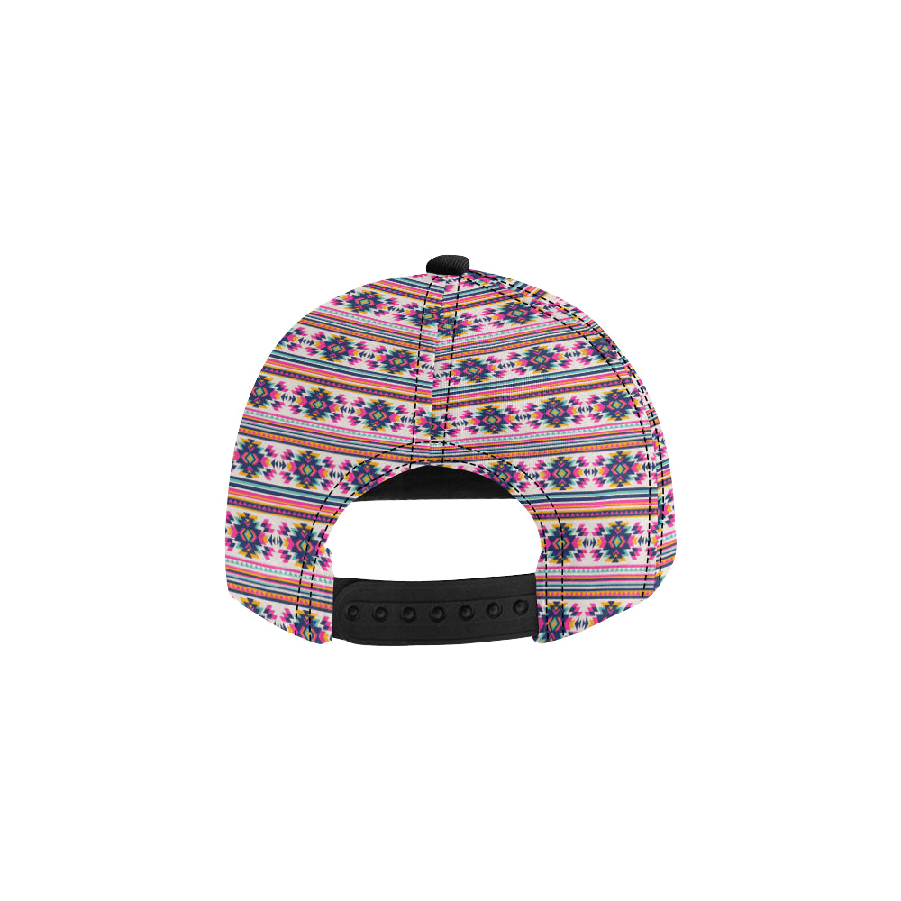Indian Navajo Neon Themed Design Print Snapback Cap