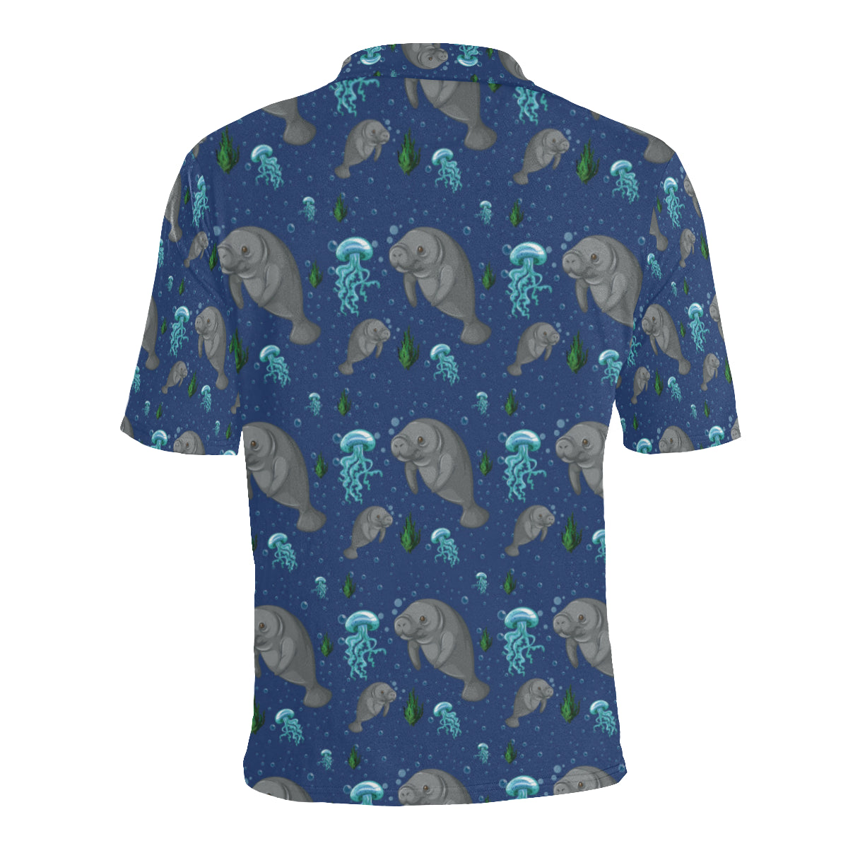 Manatee Pattern Print Design 01 Men Polo Shirt