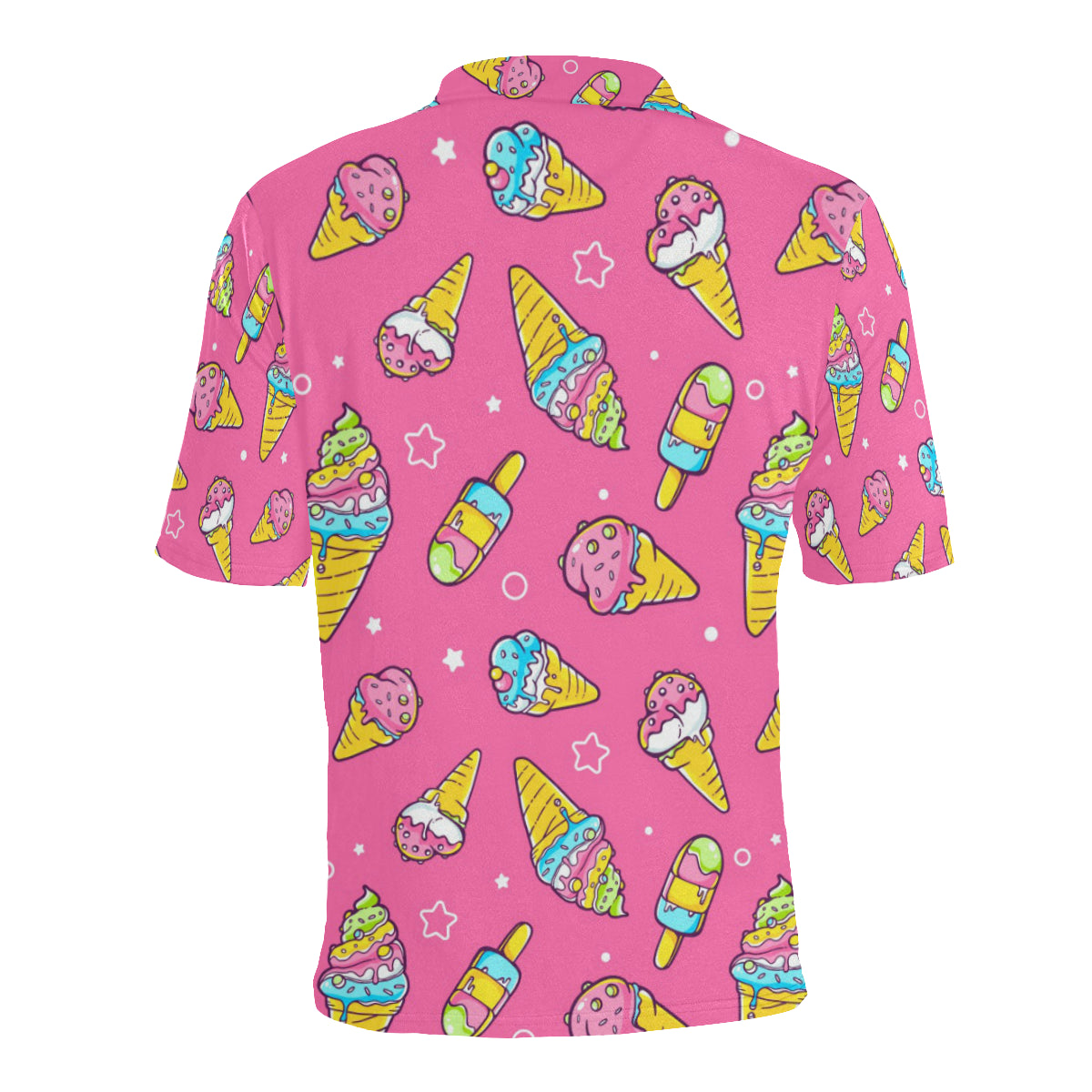 Ice Cream Pattern Print Design IC04 Men Polo Shirt