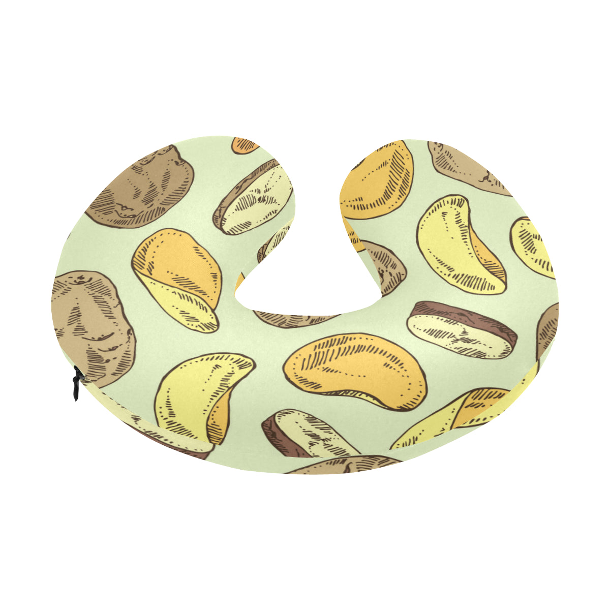 Potato Pattern Print Design A03 U-Shaped Travel Neck Pillow