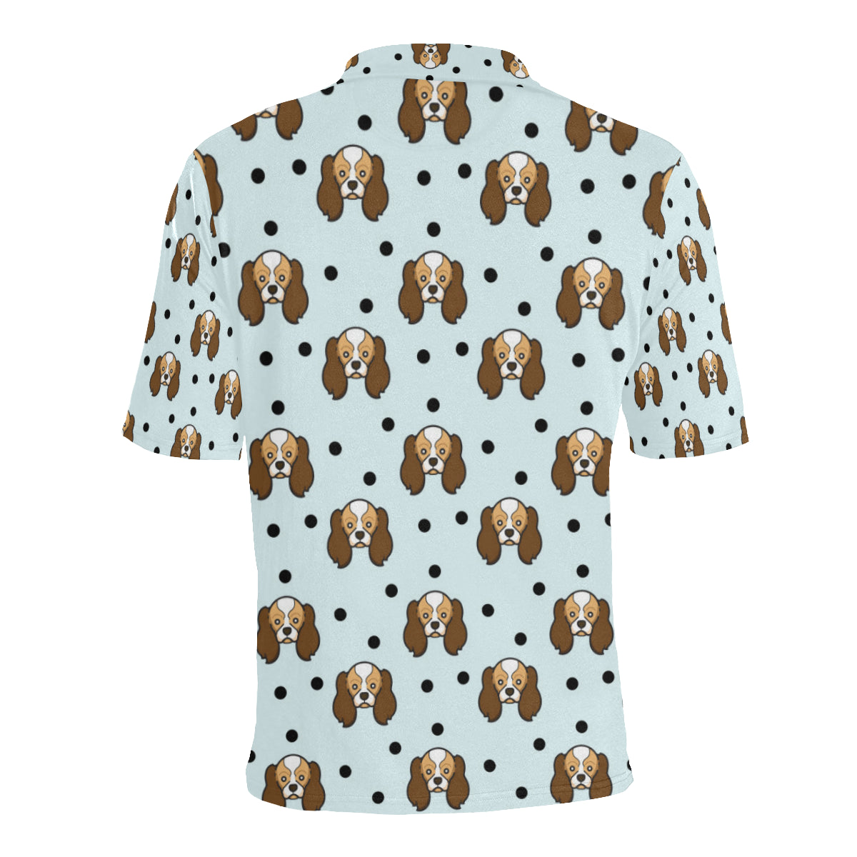 Cavalier King Charles Spaniels Pattern Print Design 02 Men Polo Shirt