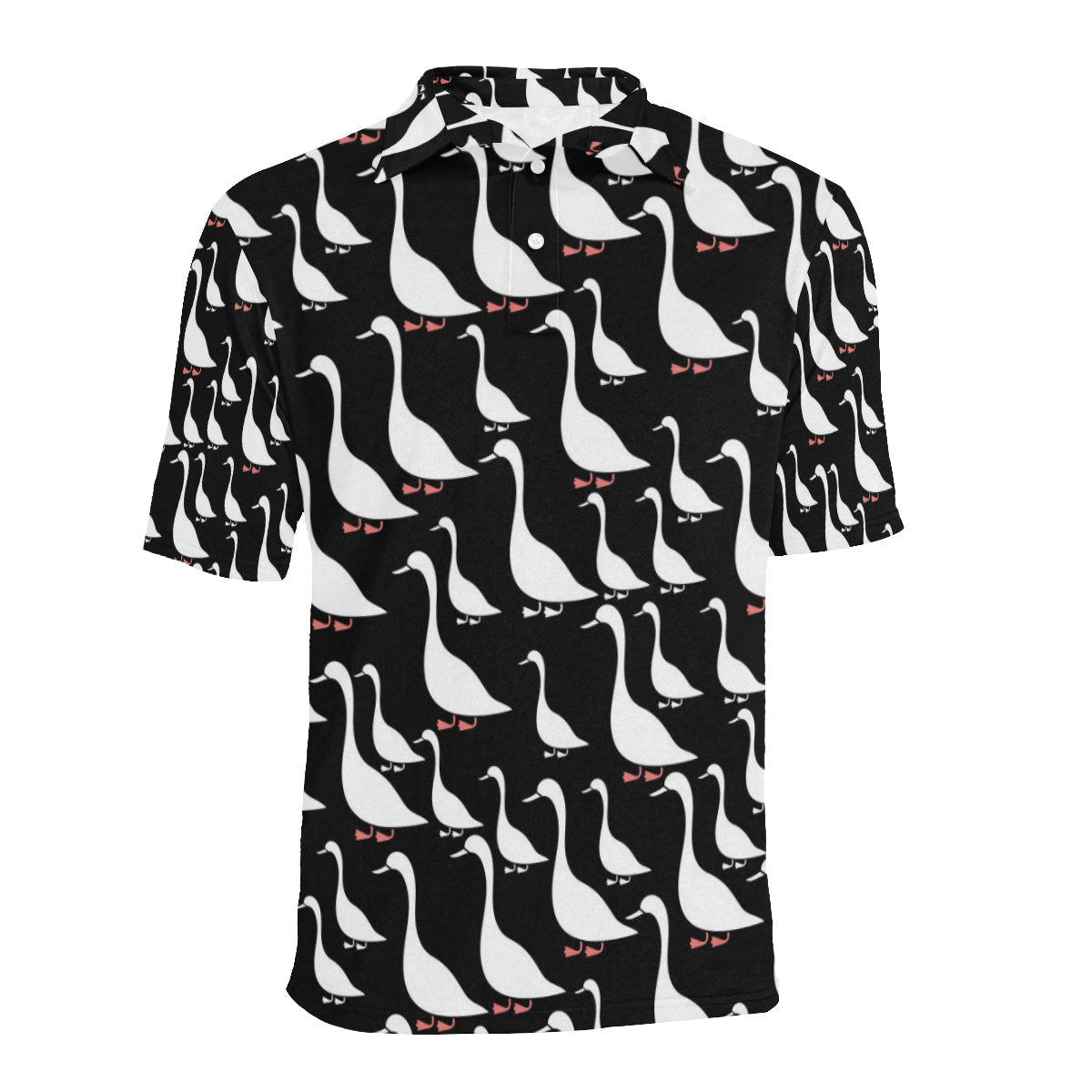 Goose Pattern Print Design 01 Men Polo Shirt