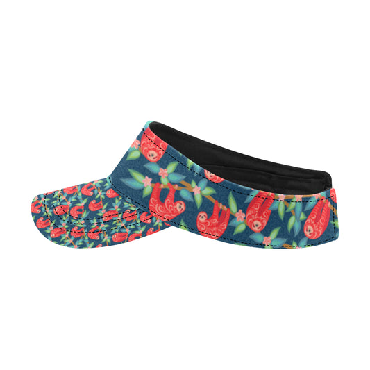 Sloth Red Design Themed Print Unisex Sun Visor
