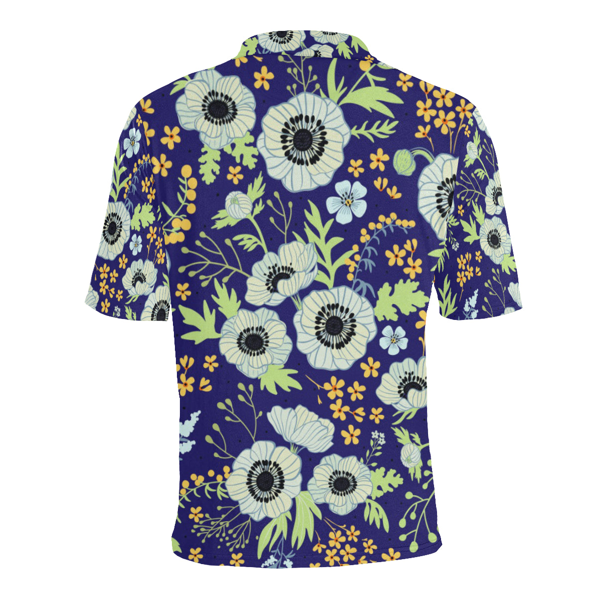 Anemone Pattern Print Design AM06 Men Polo Shirt