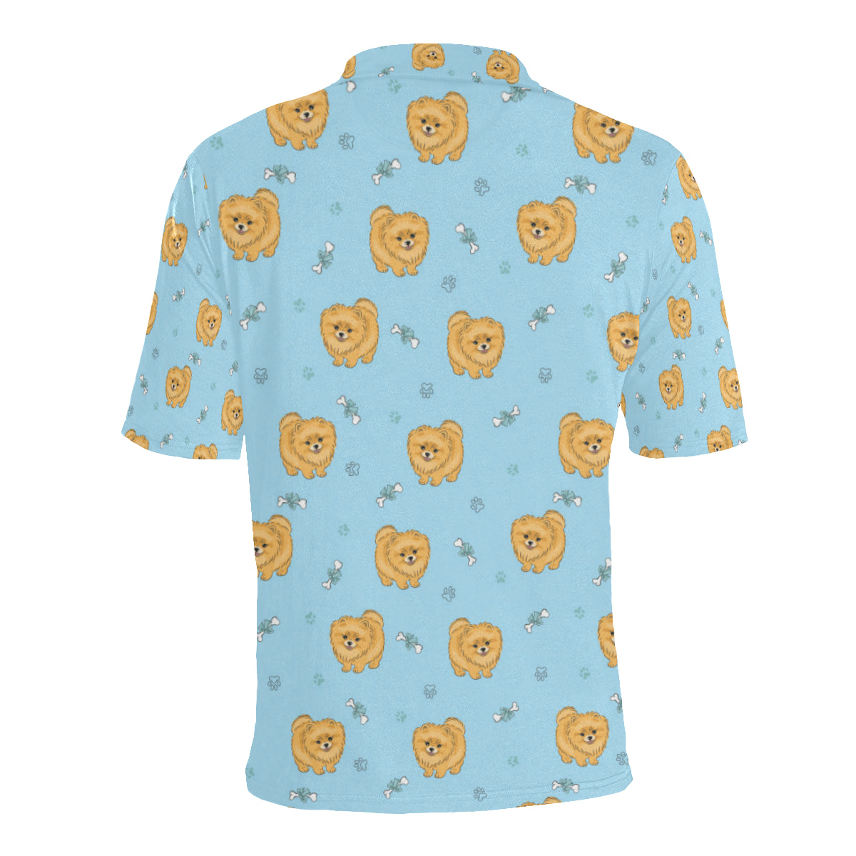 Pomeranians Pattern Print Design A03 Men Polo Shirt