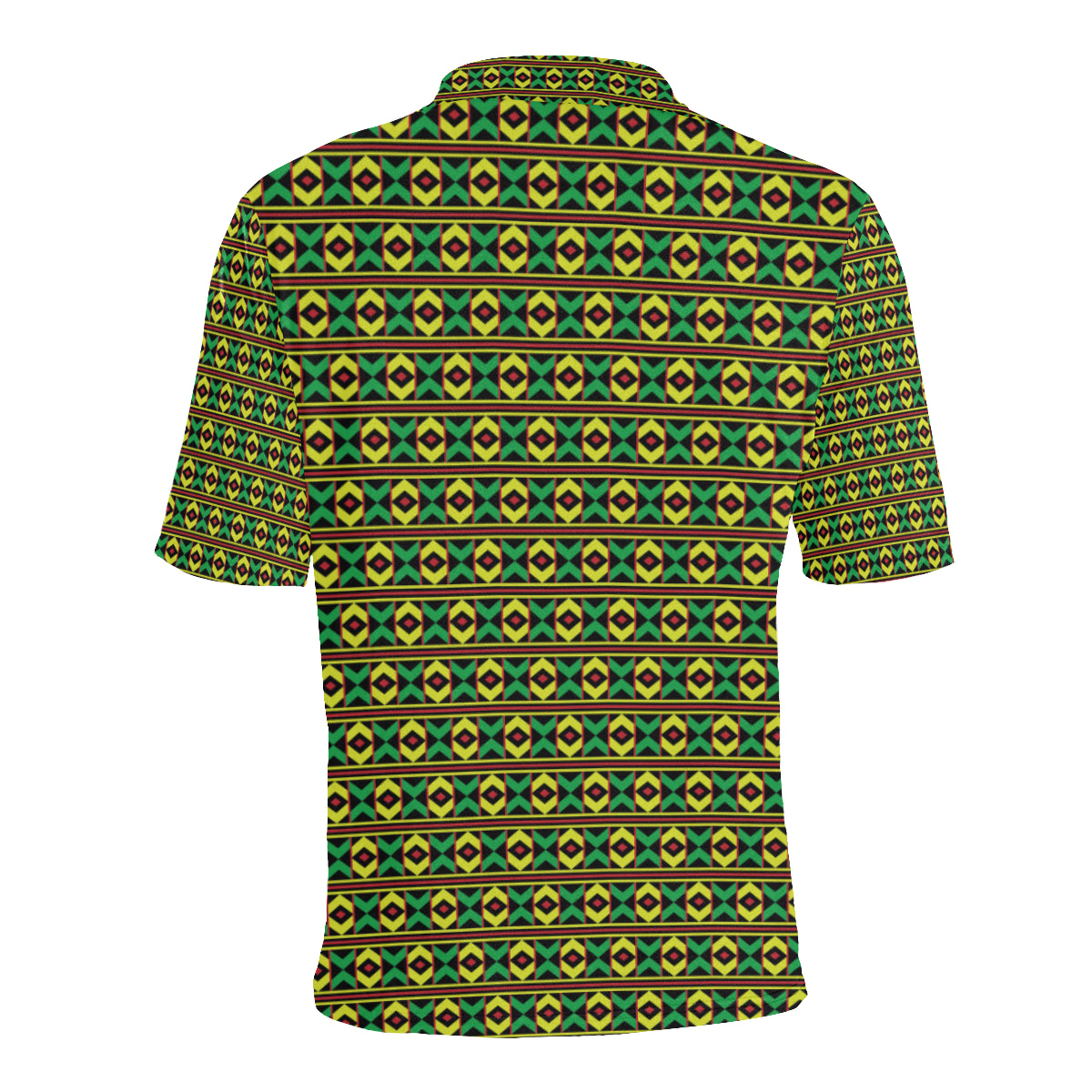 African Geometric Print Pattern Men Polo Shirt