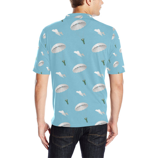 Paratrooper Pattern Print Design A02 Men Polo Shirt