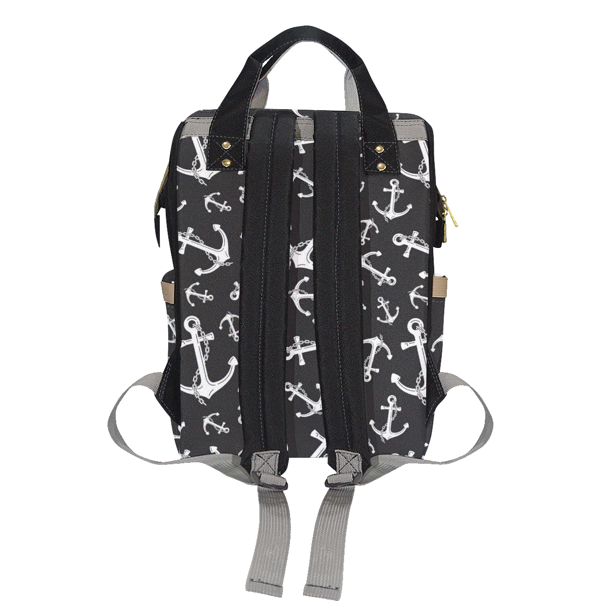 Anchor Black White Diaper Bag Backpack