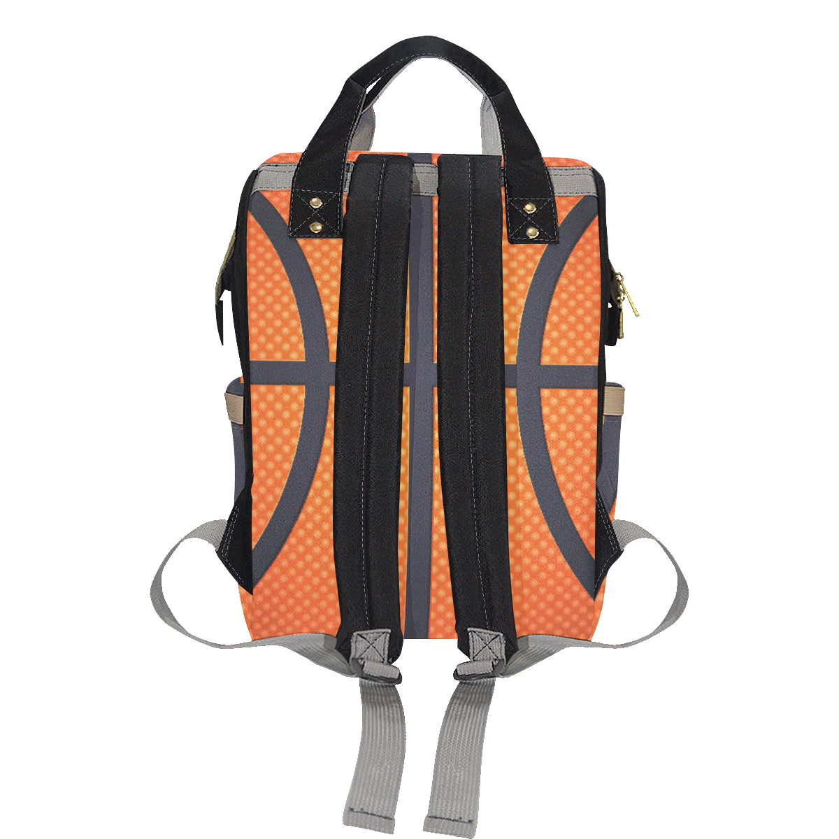 Basketball Texture Print Pattern Diaper Bag Backpack