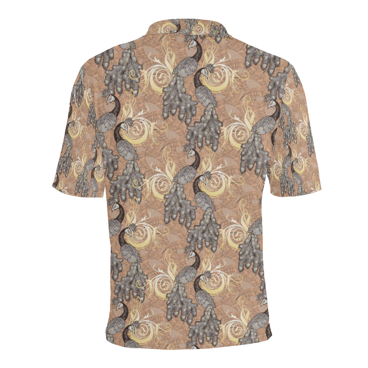 Peacock Pattern Print Design A05 Men Polo Shirt