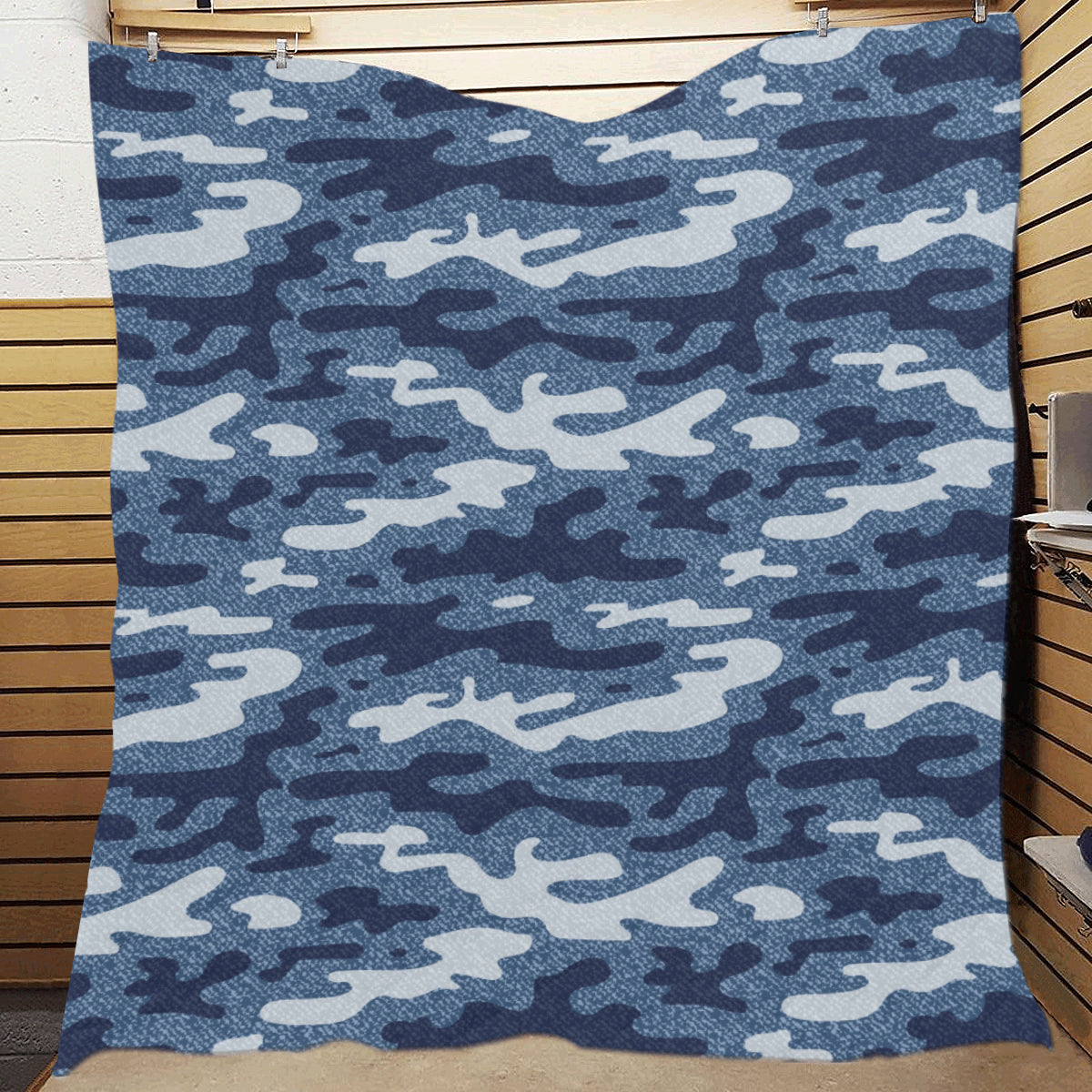 Jean Camouflage Pattern Print Design 05 Premium Quilt