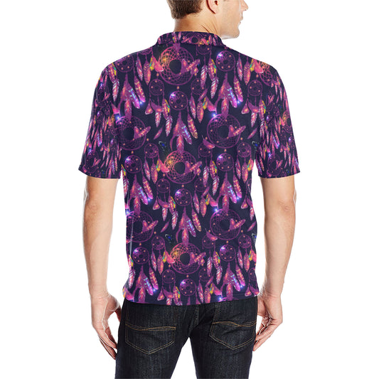 Dream catcher neon Men Polo Shirt