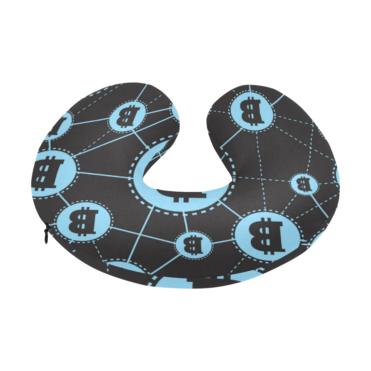 Cryptocurrency Pattern Print Design 02 U-Shaped Travel Neck Pillow