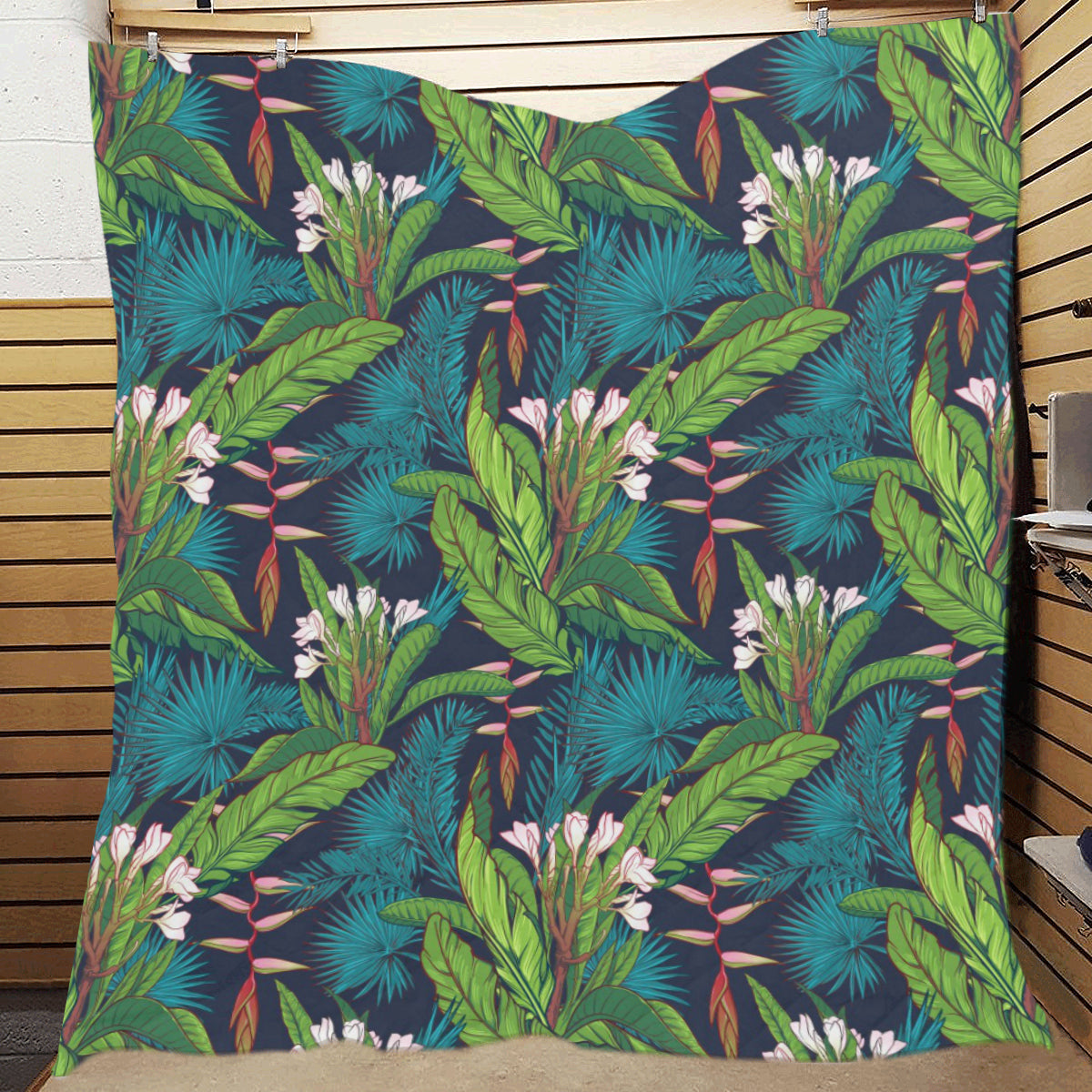 Rainforest Pattern Print Design RF01 Premium Quilt