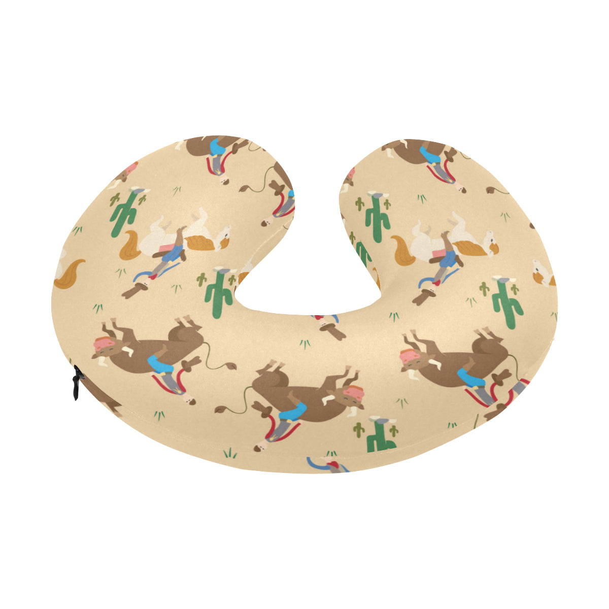 Rodeo Pattern Print Design A02 U-Shaped Travel Neck Pillow