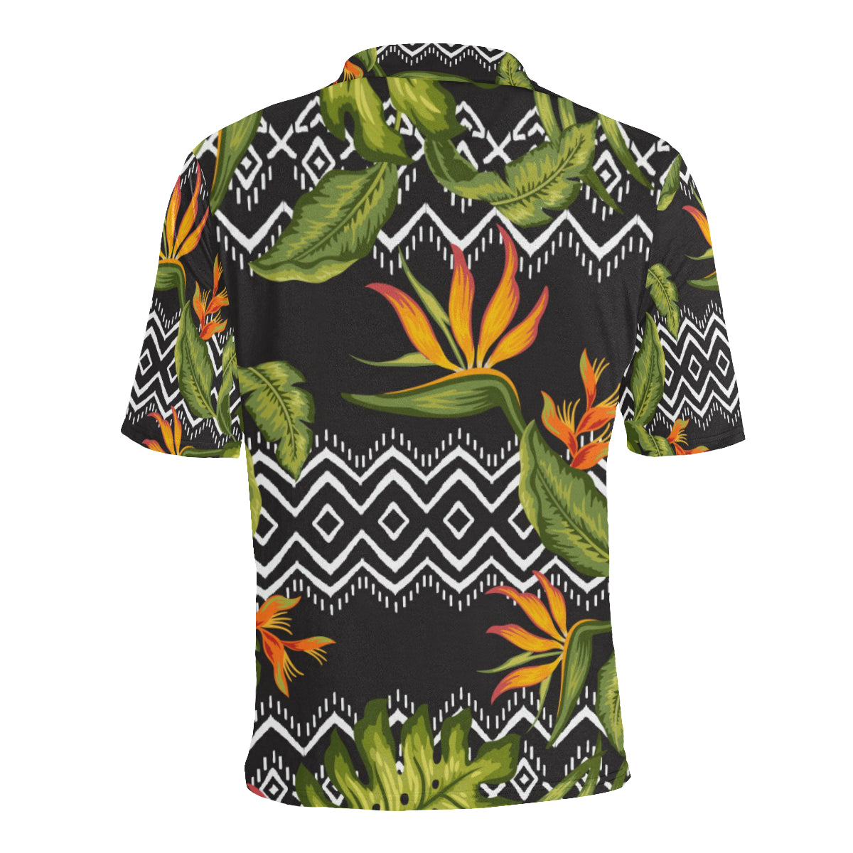 Bird Of Paradise Pattern Print Design BOP07 Men Polo Shirt