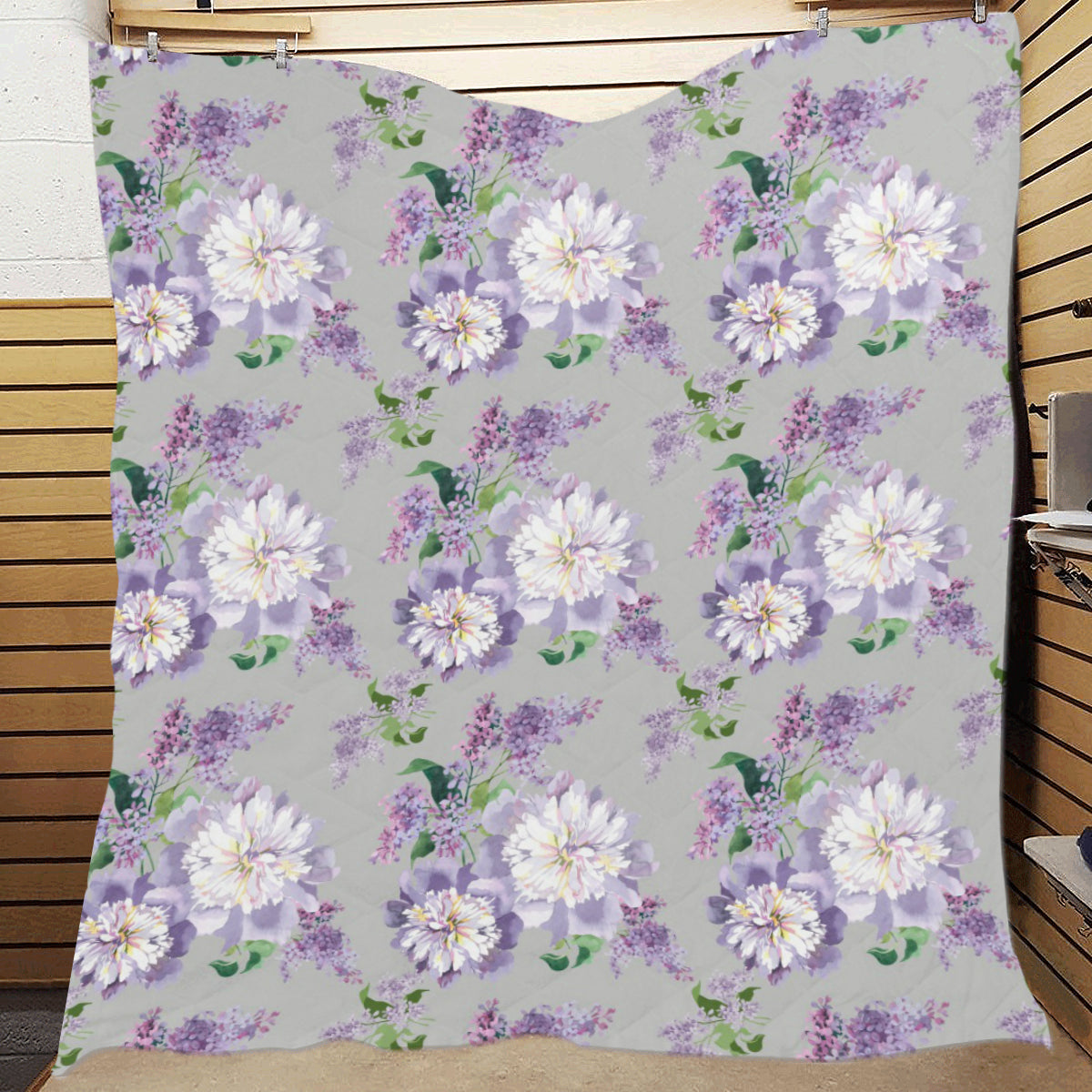 Lilac Pattern Print Design LI07 Premium Quilt